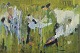 Sture Haglundh 
(1908-1978), 
svensk 
kunstner, olie 
på plade.
Abstrakt 
komposition. 
Koloristisk ...