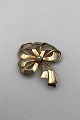 Bernhard Hertz 14 K Guldbroche m Perle