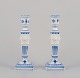 Royal 
Copenhagen, a 
pair of Blue 
Fluted 
candlesticks.