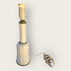 Heiberg lampe, Fajance, Med messing skive, 38cm høj (incl. fatning) 10cm i diameter *Pæn stand*
