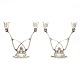 Pair of Georg Jensen sterlingsilver candelabra designed by Harald Nielsen. #619. 
H: 16,8cm. W: 833gr