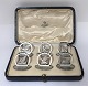 Asprey, London. Sølv bordkortholdere med fugle motiver (925). 6 styk i original æske. Produceret ...