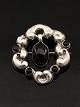 Art nouveau 830 
sølv broche 3,5 
x 3,5 cm, med 
onyx fra 
sølvsmed W 
Fuglede 
København emne 
nr. 546709