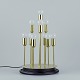 Sülken Leuchten, Germany, modernist designer lamp for ten bulbs.
Brass on a black wooden base.