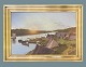 Even Ulving 
Norsk kunstner. 
Olie på lærred  
fra 1938 i 
guldramme.
Motiv fra de 
nordligste egne 
...
