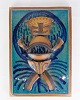 Relief af Søholm keramik med afrikansk motiv med brun og blålige farver fra omkring 1960'erne. ...