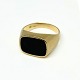 Herrering i 14 
kt. med 
blodjapis.
Ring str. 60. 
Plade 1,4 x 1,7 
cm.
Stemplet "P.N 
585".
Palle ...