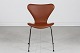 Arne Jacobsen (1902-1971)7'er stabel stole nr. 3107 nybetrukket medmørk cognacfarvet ...