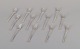 Cohr, Danish silversmith. A set of twelve "Old Danish" cake forks in 830 silver.