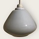 Glaspendel, 
køkkenlampe i 
hvidt opalglas 
med hvidmalet 
metalstang. 
Glaspendel ca. 
20x20 cm, ...