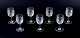 Baccarat, 
Frankrig. Et 
sæt på syv 
”Nancy” 
rødvinsglas i 
klart 
krystalglas.
Ca. 1930.
I perfekt ...