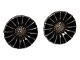 Georg Jensen 
sterlingsølv 
små Daisy / 
Marguerit 
ørestikker i 
sølv og sort og 
med guld ...