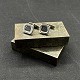 Længde 2,2 cm.
Bredde på 
forside 1,5 cm.
Stemplet AM 
for A. 
Michelsen og 
925S for ...
