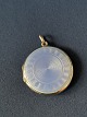 Medallion i 925 sterling sølv, med lyseblå Emalje.