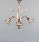 Murano, elegant 
art deco 
loftslampe i 
mundblæst glas, 
tre pærer. 
Røgfarvet glas. 

1960´erne. ...