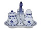 Butterfly Dickens
Plat de menage with mustard jar, salt- and pepper 
shakers