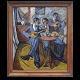 Victor Isbrand maleri. Victor Isbrand, 1897-1988, "Trioen stemmer Instrumenter". 
Olie på plade. Kubistisk komposition signeret og dateret 1918. Lysmål: 105x88cm. 
Med ramme: 121x106cm