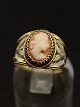 Filigran sølv 
ring størrelse 
55 med came 1,3 
x 1 cm. emne 
nr. 553963