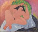 F. Prin, fransk 
kunstner. Olie 
på lærred. 
Liggende nøgen 
kvinde. Matisse 
inspireret. 
Koloristisk ...