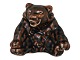Royal Copenhagen stentøjsfigur, brun bjørneunge af de mere sjældne.Designet af Jeanne ...