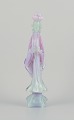 Murano, 
Italien. Stor 
skulptur i 
kunstglas. 
Religiøs 
mandsperson.
Rosa og 
lyseblåt 
mundblæst ...
