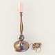 Metal / Messing 
bordlampe, MS 
belysning, 18cm 
i diameter, 
42cm høj (Incl. 
fatning) *Pæn 
stand*