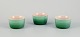 Le Creuset, 
Frankrig. Tre 
grønne 
postejforme i 
håndglaseret 
stentøj.
2000-tallet.
Perfekt ...