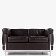 Le Corbusier / CassinaLC 2 - 2 pers. sofa i brunt, ...
