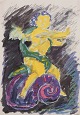 Nina Kleivan, 
norsk-dansk 
kunstner, født 
1960. Gouache 
...