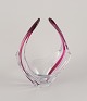 Val St. 
Lambert, 
Belgien. Stor 
skål i 
kunstglas. 
Klart glas med 
violet stribe. 
Art Deco.
Ca. ...