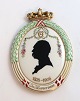 Royal 
Copenhagen. 
Silhouette 
platte. Kong 
Christian lX. 
1906. Højde 
12,6 cm. (1 
sortering)