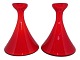 Holmegaard Carnaby, rødl trompetformet vase.Designet af Per Lütken i 1968.Højde 16,0 ...