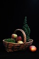 Swedish antique 
19th century 
wicker basket 
with handle ...