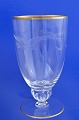 Vinservice fra 
Lyngby 
glasværk. Måge 
glas med guld.
Måge ølglas, 
højde 13,7 cm. 
diameter 7,7 
...