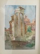 Victor Isbrand 
(1897-1989):
Apollon 
Templet i Rom 
1970.
Akvarel på 
papir.
Sign.: V. ...
