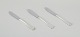 Horsens Silver. 
Three lunch 
knives in 830 
silver with 
stainless steel 
blades. 
Modernist and 
...