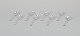 Horsens Sølv. A 
set of eight 
coffee spoons 
in 830 silver. 
Modernist and 
sleek ...