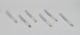 Georg Jensen 
Acorn. A set of 
six fruit 
knives with 
sterling silver 
handles and 
stainless steel 
...