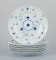 Bing & Grøndahl 
Blue Fluted. A 
set of six 
dinner plates 
in porcelain.
Model: 25
Approximately 
...