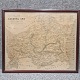 Indrammet topografisk kort i træramme. Kaart over Aalborg Amt år 1871Udarbejdet af Topograf ...