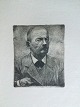 Poul S. Christiansen (1855-1933):Portræt af Kristian Zahrtmann 1899.Radering på ...