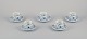 Bing & Grøndahl 
Blue Fluted  
pattern. Five 
coffee cups 
with  saucers. 
Rare and early 
...