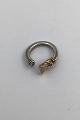 AB? Sterling Sølv / 18 K Guld Ring  Ring Str 48 (US 4½) Vægt 5.1 gr (0.18 oz)