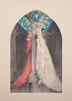 Louis Icart 
(1888-1950). 
Art Deco color 
lithograph on 
Japanese paper.
Romantic 
composition ...