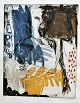 Ulrich, Kjeld (1942 - 2023) Danmark: Komposition. Farvelagt radering. Signeret no. 40/50. 64 x ...