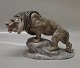 B&G 2057 Lion on rock Lauritz Jensen 20 x 25 cm