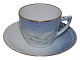 Bing & Grøndahl 
Måge med 
guldkant og 
gennembrudt 
kant, kaffekop 
med tilhørende 
...