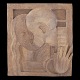 Relief udført i 
kunststen i dyb 
relief med 
motiv i form af 
mand & kvinde
Utydeligt ...