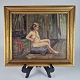 Oliemaling på 
plade af en 
nøgen kvinde
Kunstner Carlo 
Christoffer 
Hornung- Jensen
Signeret ...