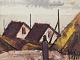 Peder Brøndum 
Sørensen 
(1931-2003), 
dansk maler, 
olie på lærred.
Modernistisk 
...